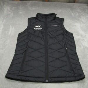 Columbia Vest Womens Large Black Omni-Heat Heavenly Vest Puffer Insulated LOGO